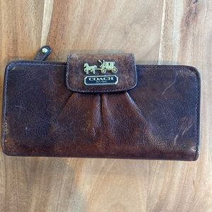 Brown leather Coach Wallet